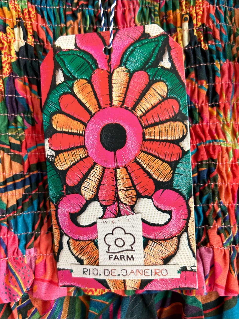 Anthropologie farm rio cover up- midi dressMulticolor Beaded Tropical Print 
S - Picture 2 of 8